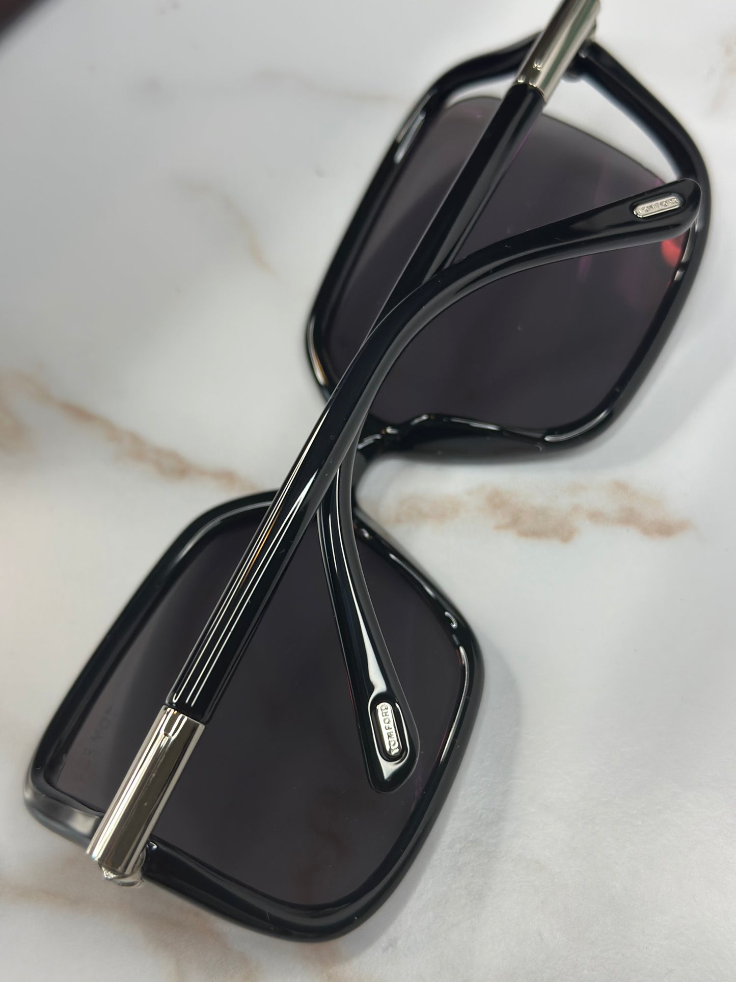 Pre-owned Tom Ford shiny black 60mm sunglasses