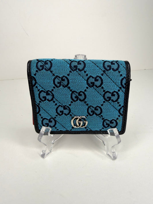 Pre-owned Gucci Multicolor canvas GG Marmont Wallet