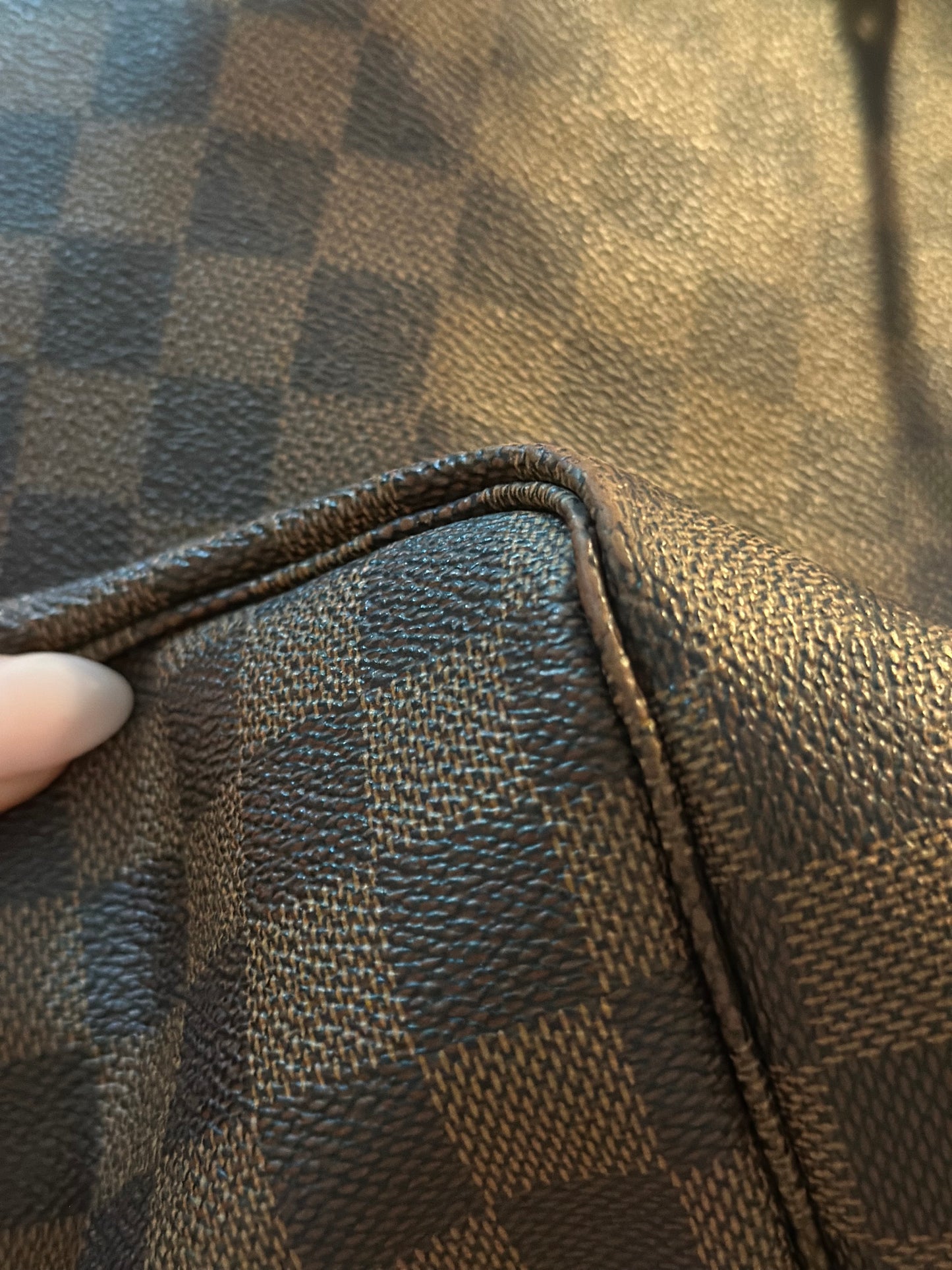 Pre-owned Louis Vuitton Damier Ebene Canvas Neverfull GM Tote