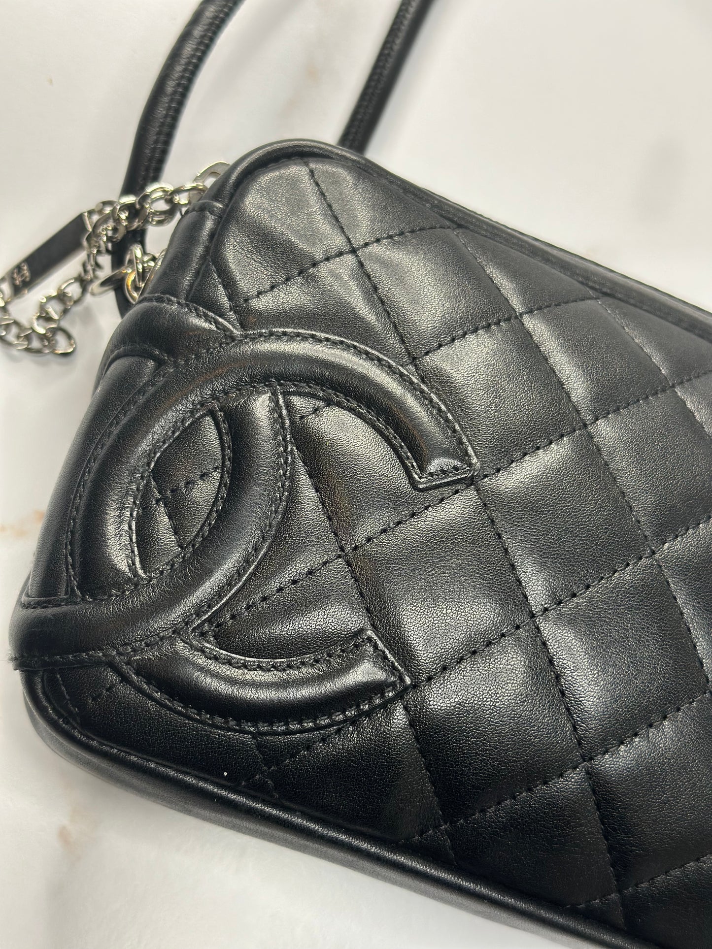 Pre-owned Chanel Calfskin Quilted Cambon Pochette shoulder bag