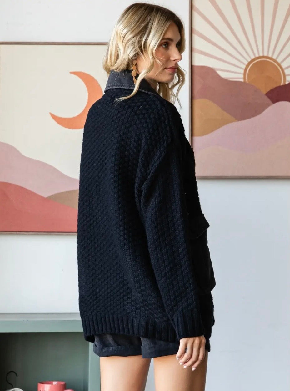 Knit Denim Jacket