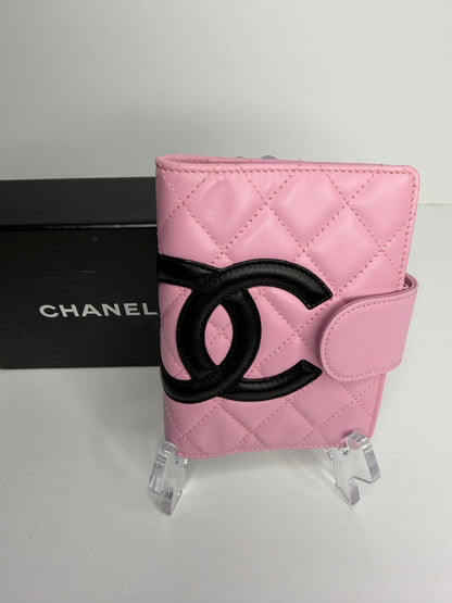 Pre-owned Chanel Cambon quilted lambskin leather small agenda planner