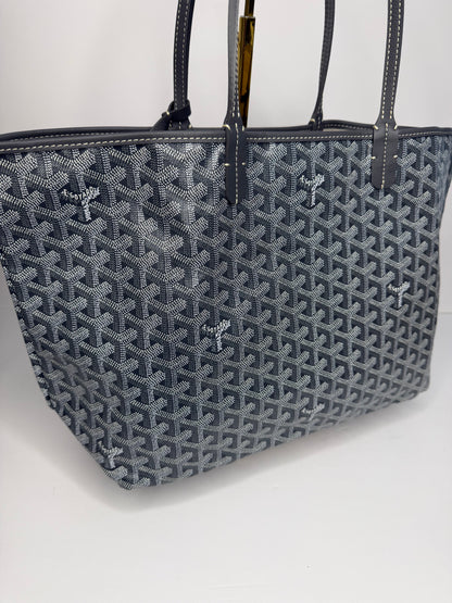 Pre-owned Goyard Grey Goyardine Canvas St. Louis PM Tote