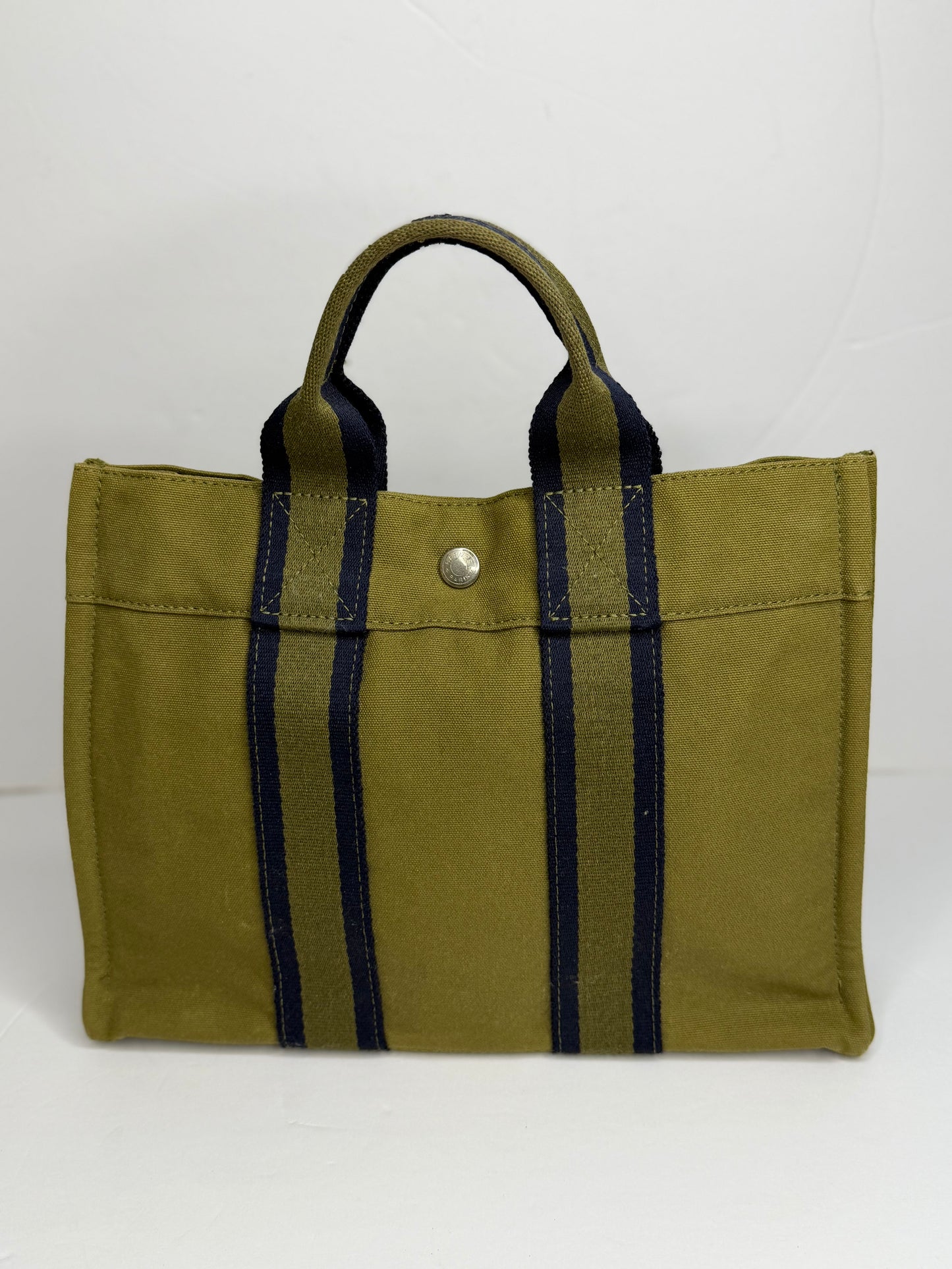 Pre-owned Hermes khaki Green Toto PM tote bag