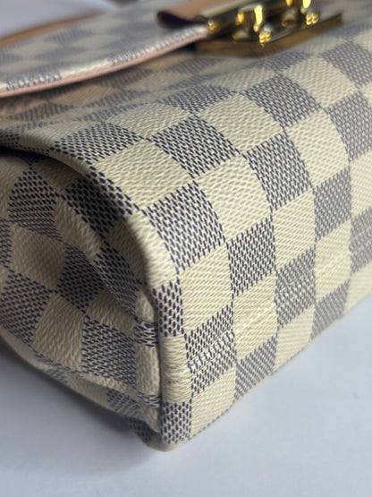 Pre-owned Louis Vuitton Damier azur croissette crossbody
