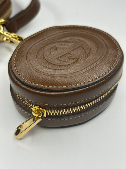 Pre-owned Gucci GG Supreme Interlocking G phone crossbody bag