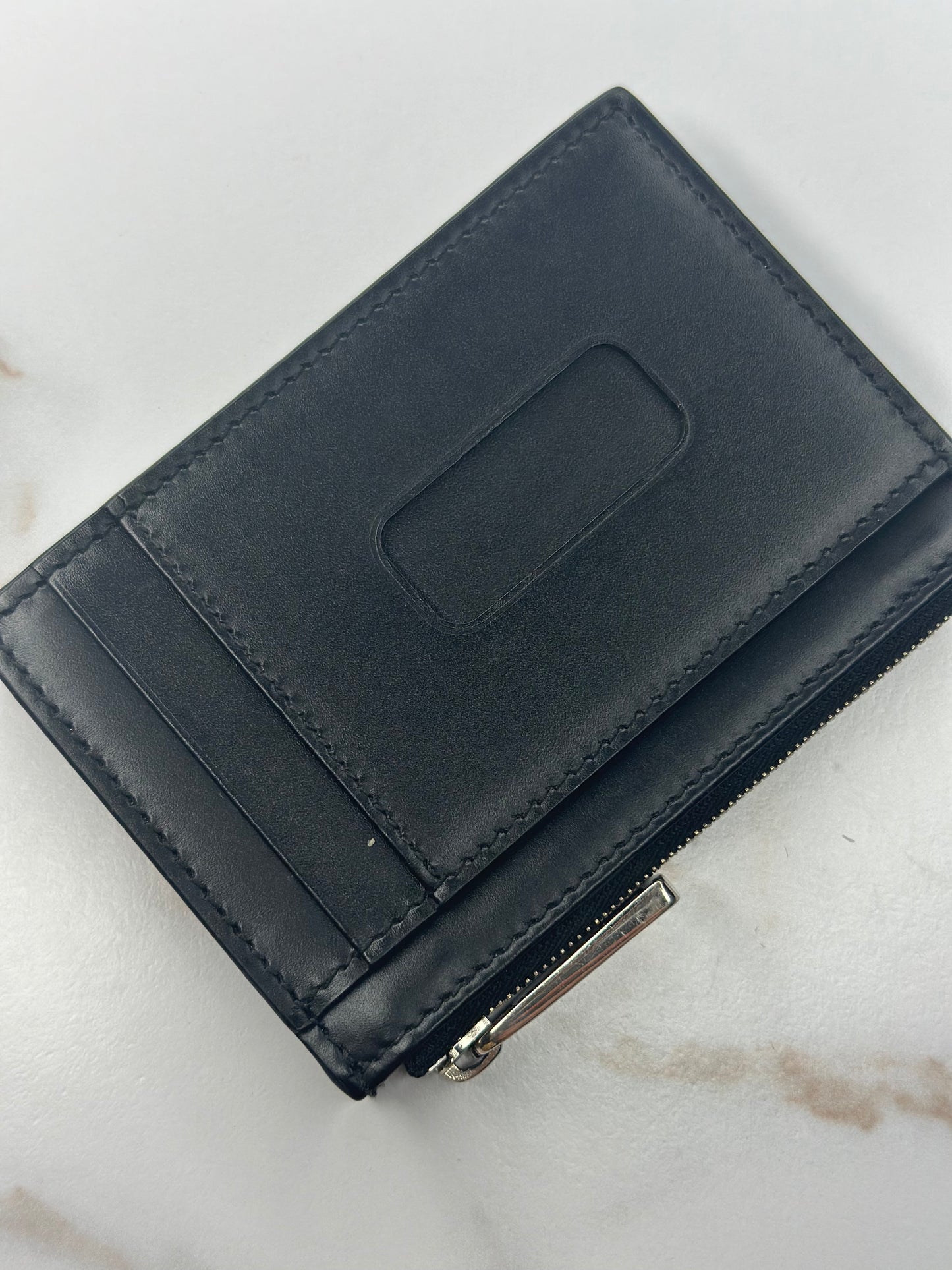 Pre-owned Gucci GG black Guccisima leather card case