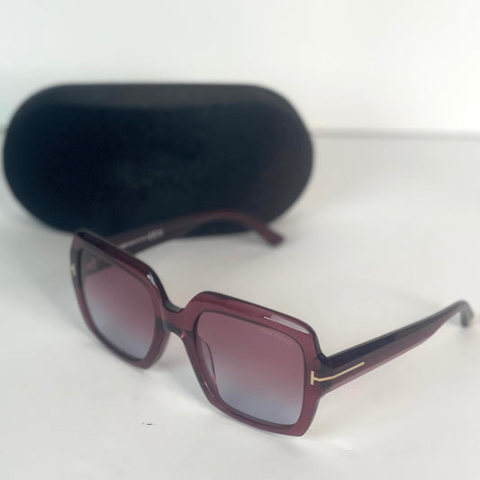 #24 Pre-Owned Tom Ford Shiny Burgundy sunglasses