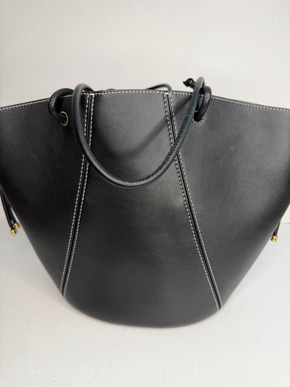 Pre-owned Tory Burch black leather Spaghetti Strap Tote