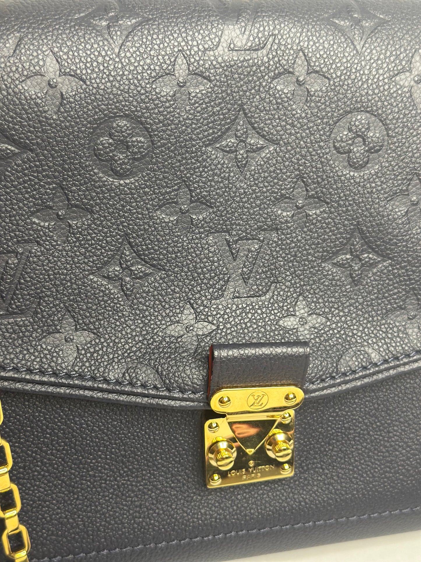 Pre-owned Louis Vuitton Navy Empriente leather St Germain MM Crossbody