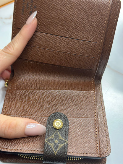Pre-owned Louis Vuitton monogram canvas compact zippy wallet