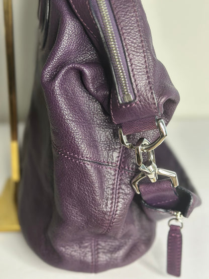 Pre-owned Givenchy Leather Nightingale Satchel in Purple