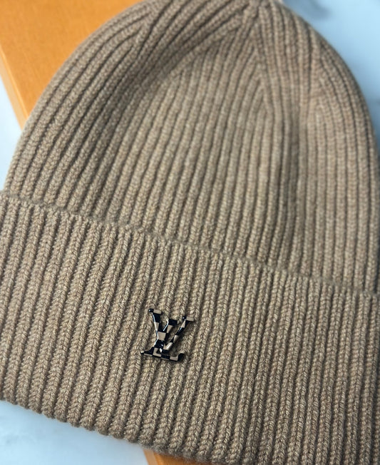 Pre-owned Louis Vuitton Knitted cashmere women’s tan beanie