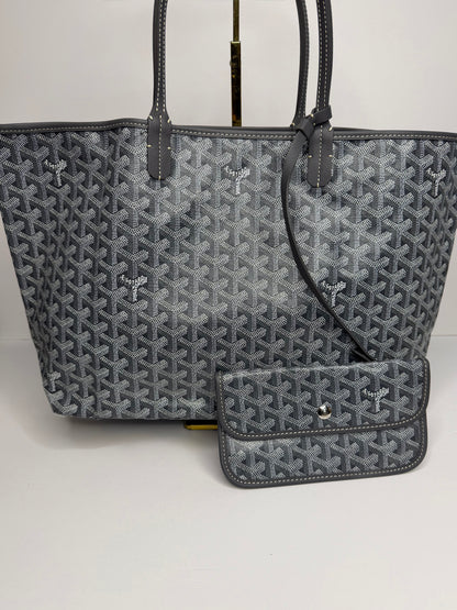 Pre-owned Goyard Grey Goyardine Canvas St. Louis PM Tote