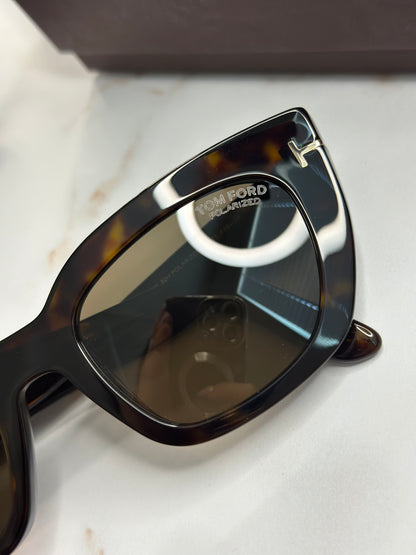 Pre-owned Tom Ford tortoise polarized sunglasses