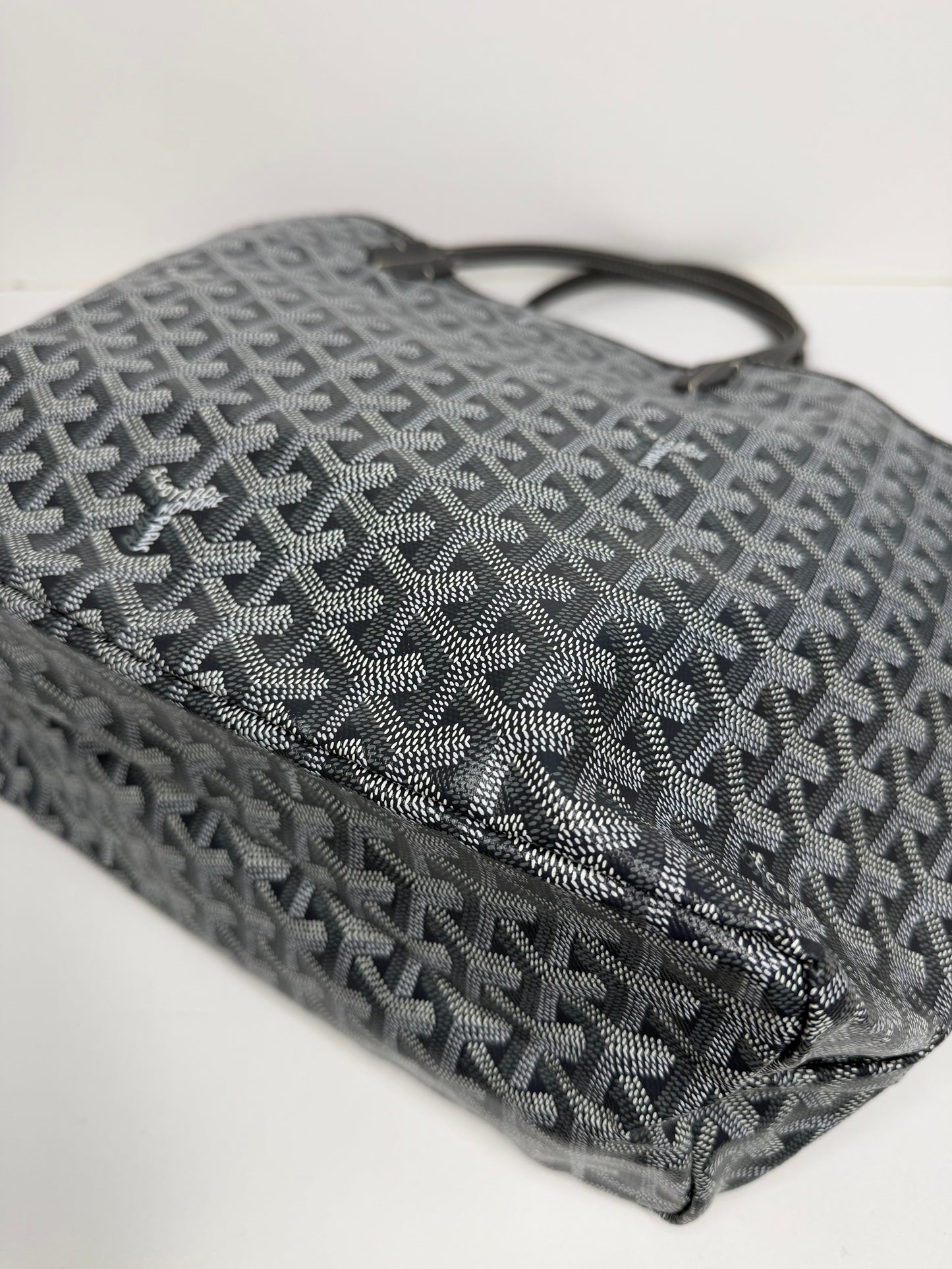 Pre-owned Goyard Grey Goyardine Canvas St. Louis PM Tote