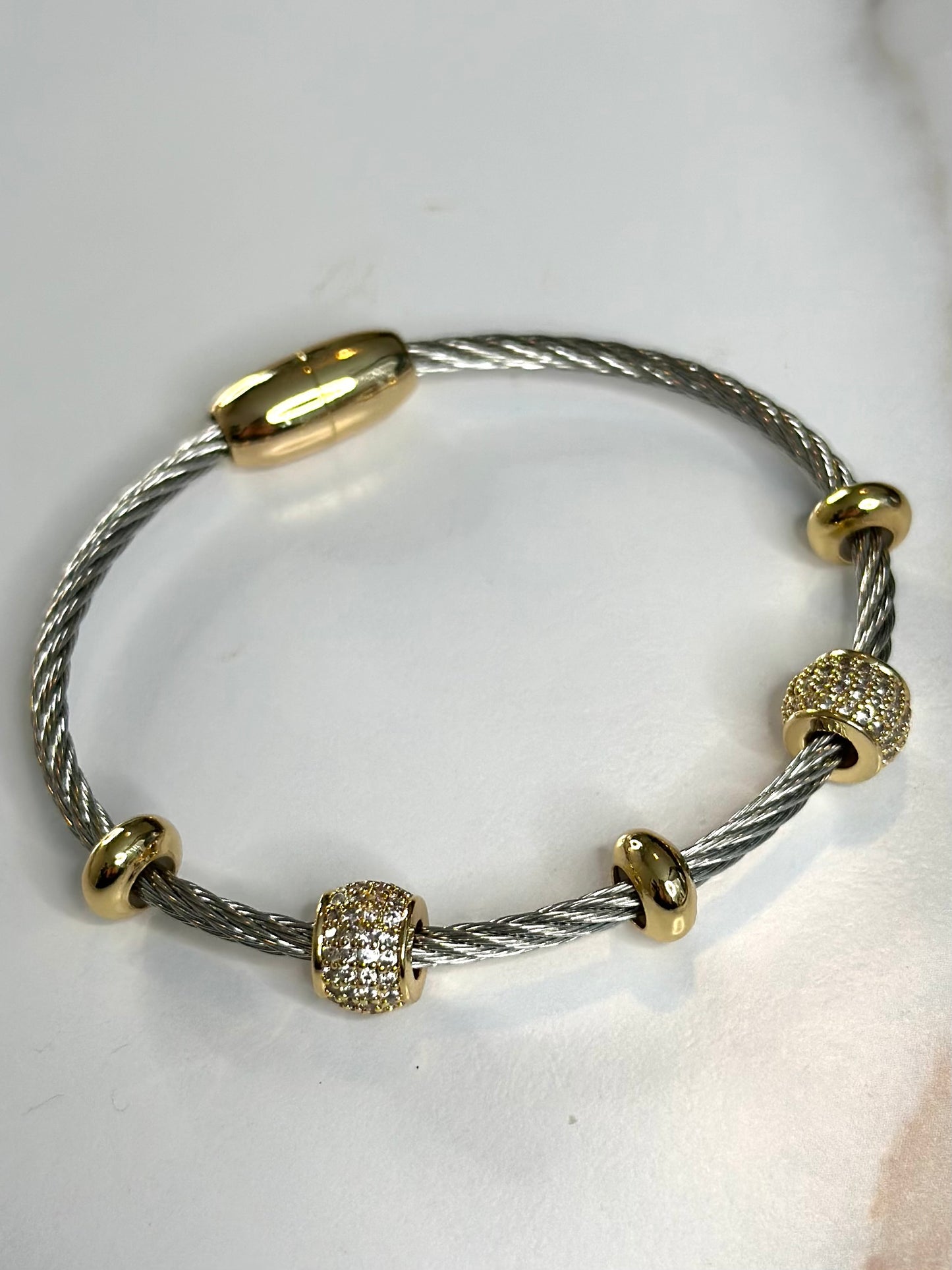 Avery two tone bracelet