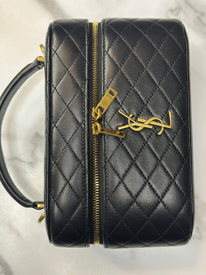 Pre-owned Saint Laurent Gaby Vanity in black lambskin leather crossbody