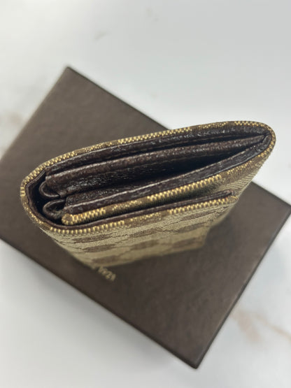 Pre-owned Gucci GG Canvas brown card case