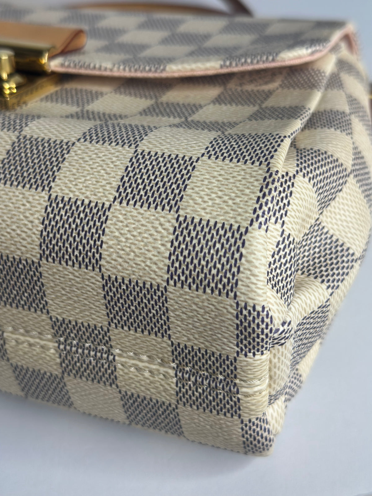 Pre-owned Louis Vuitton Damier azur croissette crossbody