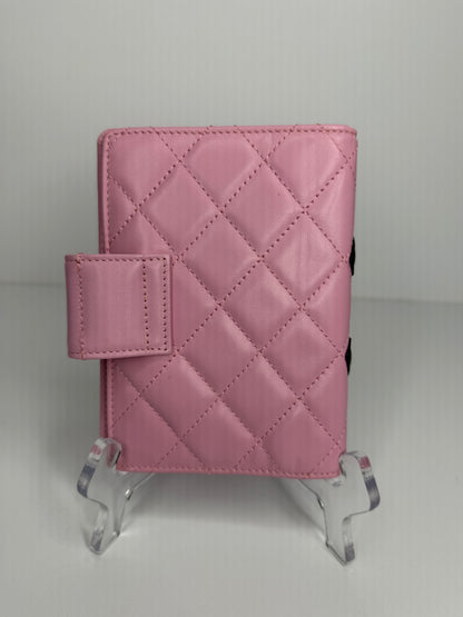 Pre-owned Chanel Cambon quilted lambskin leather small agenda planner
