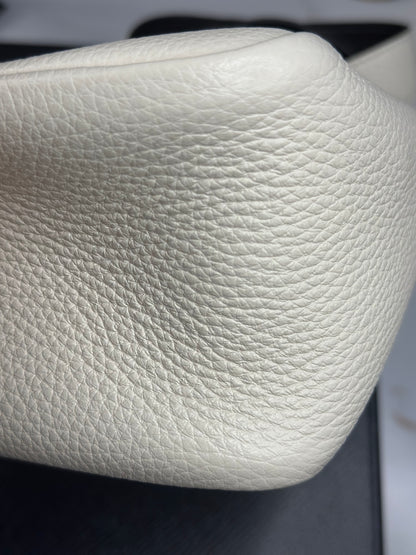 Pre-owned Prada white Vitello Daino leather small tote bag