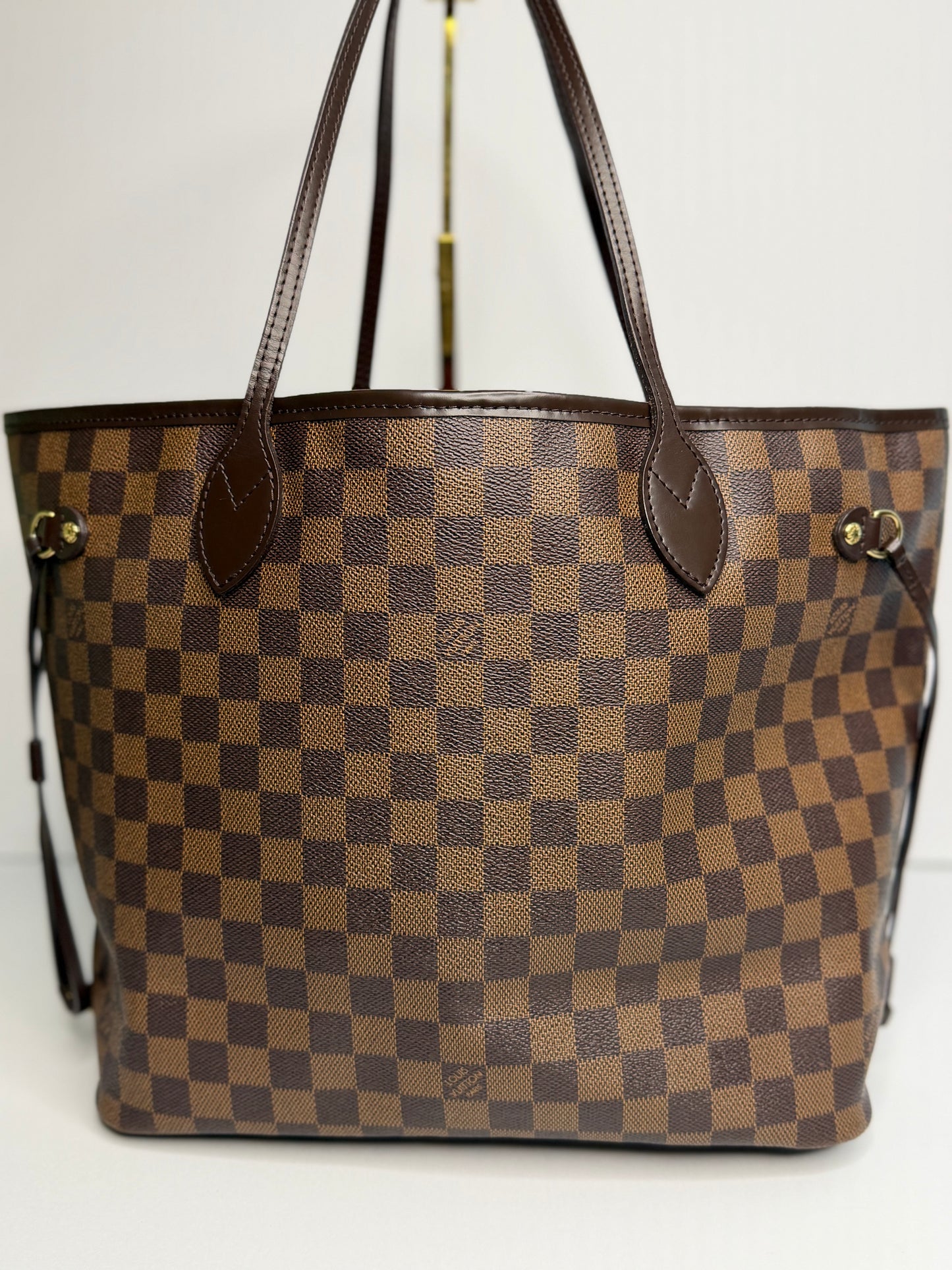Pre-owned Louis Vuitton Damier Ebene canvas Neverfull MM tote