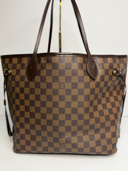 Pre-owned Louis Vuitton Damier Ebene canvas Neverfull MM tote