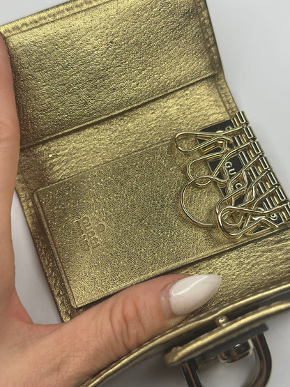 Pre-owned Gucci GG canvas x gold, leather, multi cles six key holder