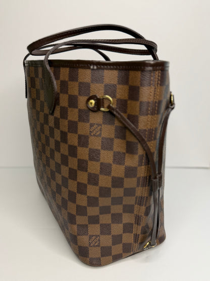 Pre-owned Louis Vuitton Damier Ebene canvas Neverfull MM tote