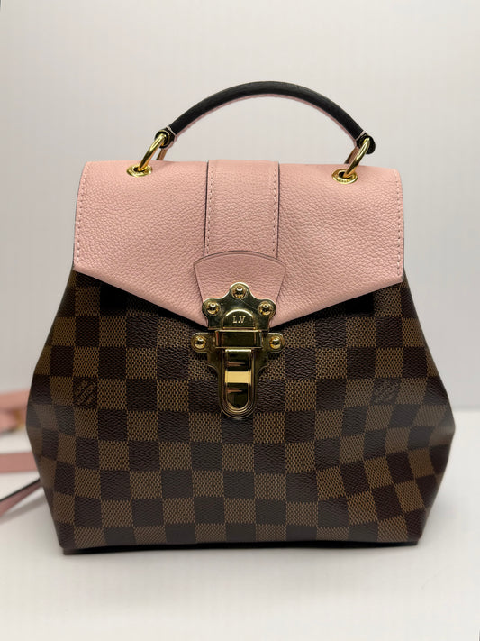 Pre-owned Louis Vuitton
Clapton Backpack Damier ebene and Leather