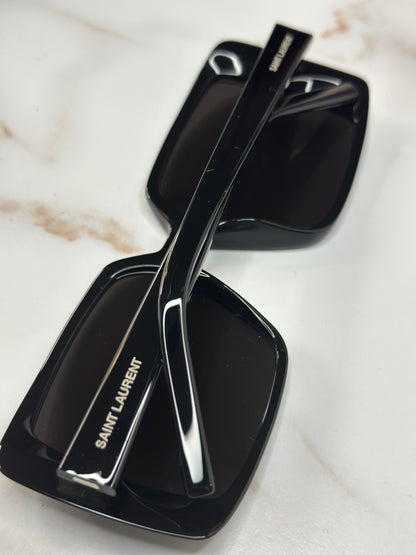 Pre-owned Saint Laurent 51MM black geometric sunglasses