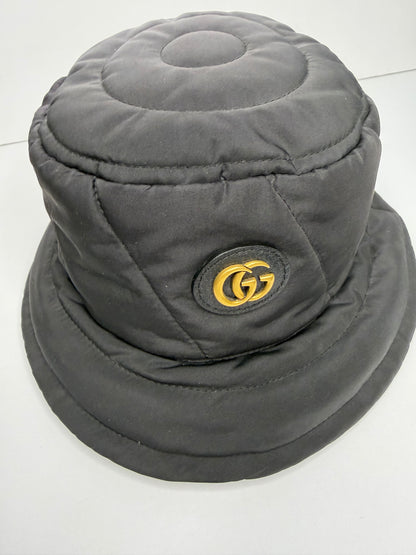Pre-owned Gucci GG Marmont nylon bucket hat size medium