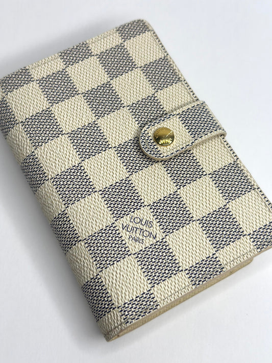 Pre-owned Louis Vuitton Damier azur French wallet