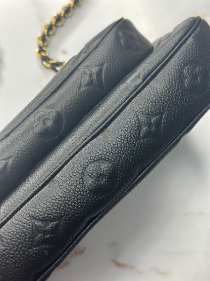 Pre-owned Louis Vuitton black Empriente leather multi-pochette accessories