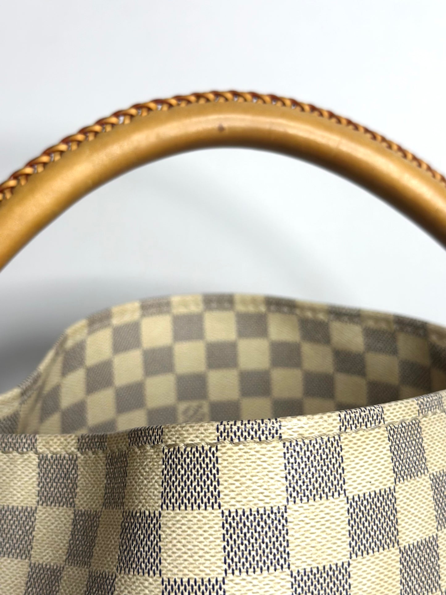 Pre-owned Louis Vuitton Damier Azur Artsy MM shoulder tote