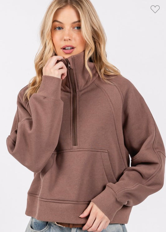 Half Funnel Coco Zip pull over