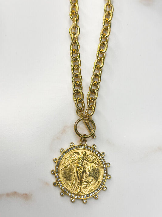 Isabella Coin Pendant Necklace