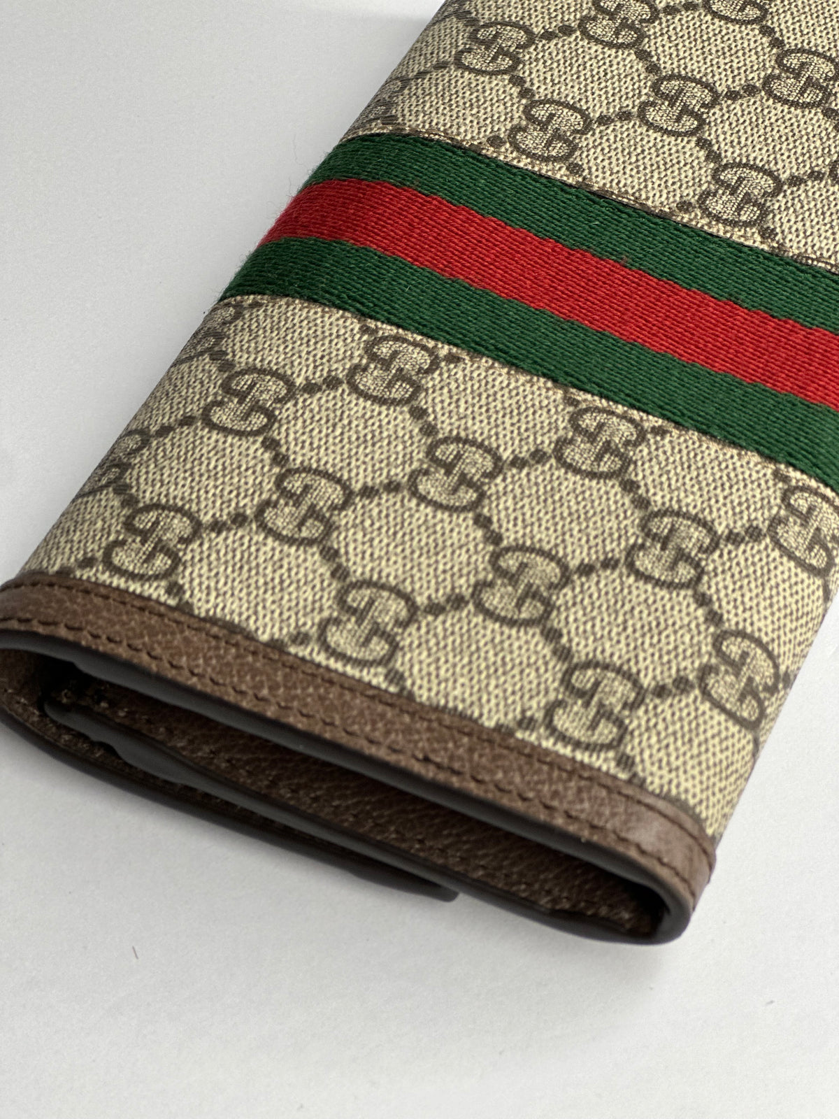 Pre-owned Gucci GG canvas Ophidia Continental wallet