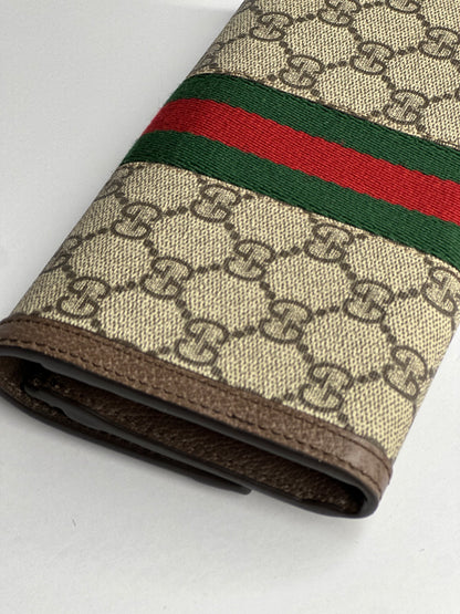 Pre-owned Gucci GG canvas Ophidia Continental wallet