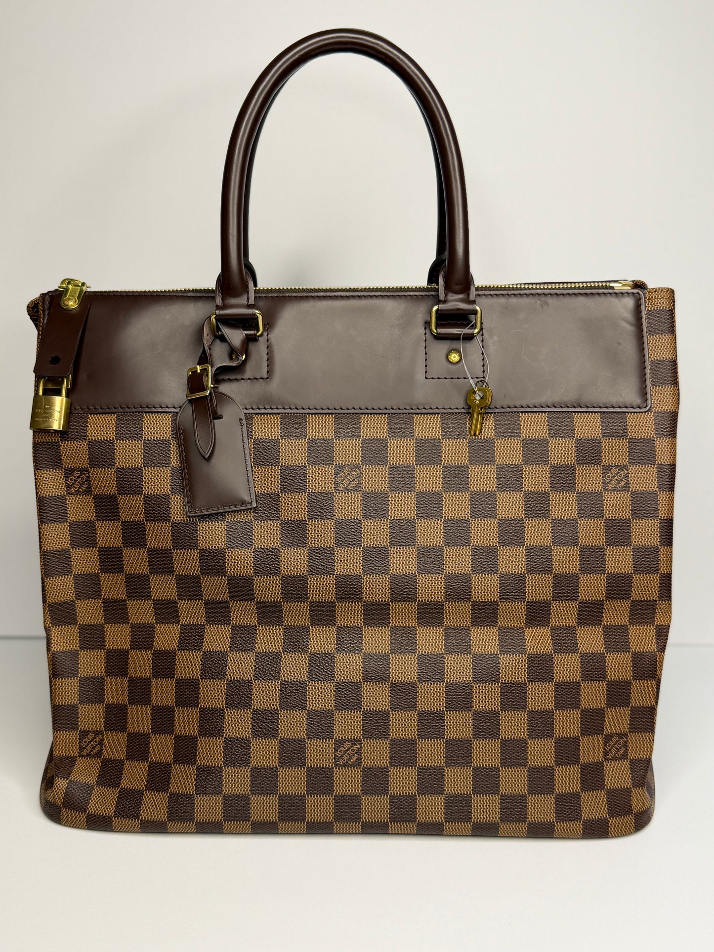 Pre-owned Louis Vuitton Damier Ebene Greenwich PM travel tote