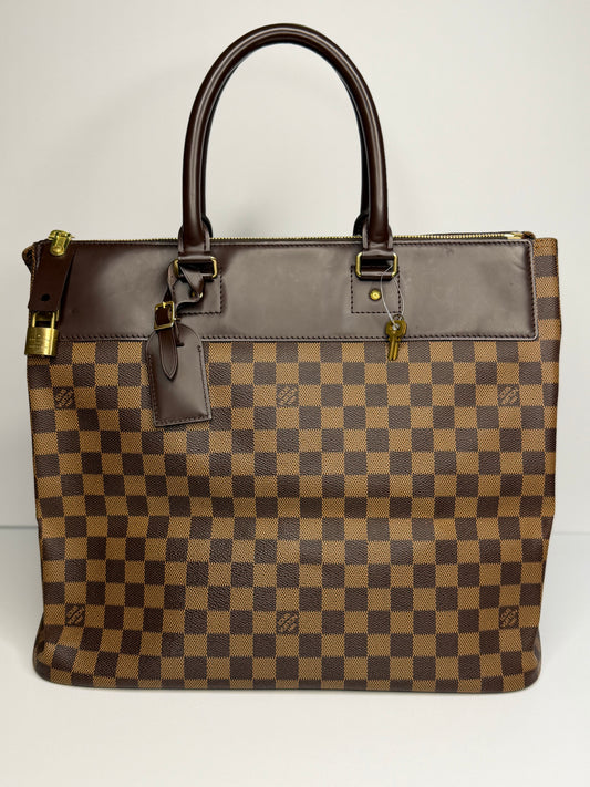 Pre-owned Louis Vuitton Damier Ebene Greenwich PM travel tote