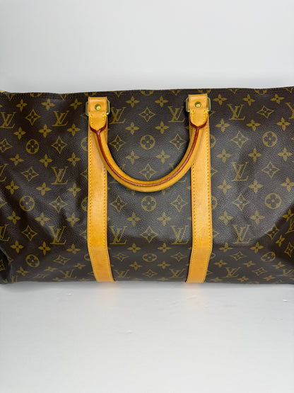 Pre-owned Louis Vuitton monogram canvas keep all 50 duffel