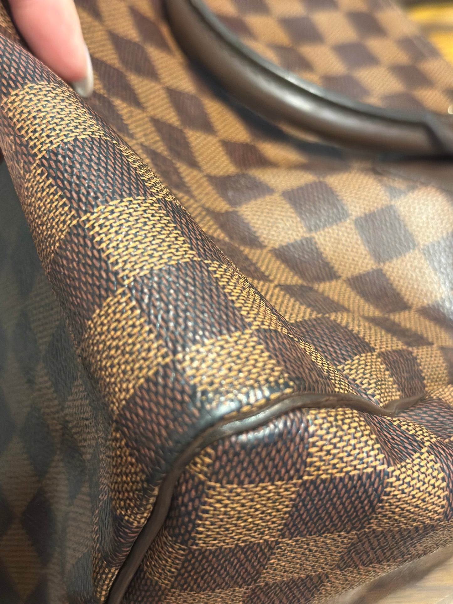 Pre-owned Louis Vuitton Damier Ebene Speedy 30 bandolier crossbody