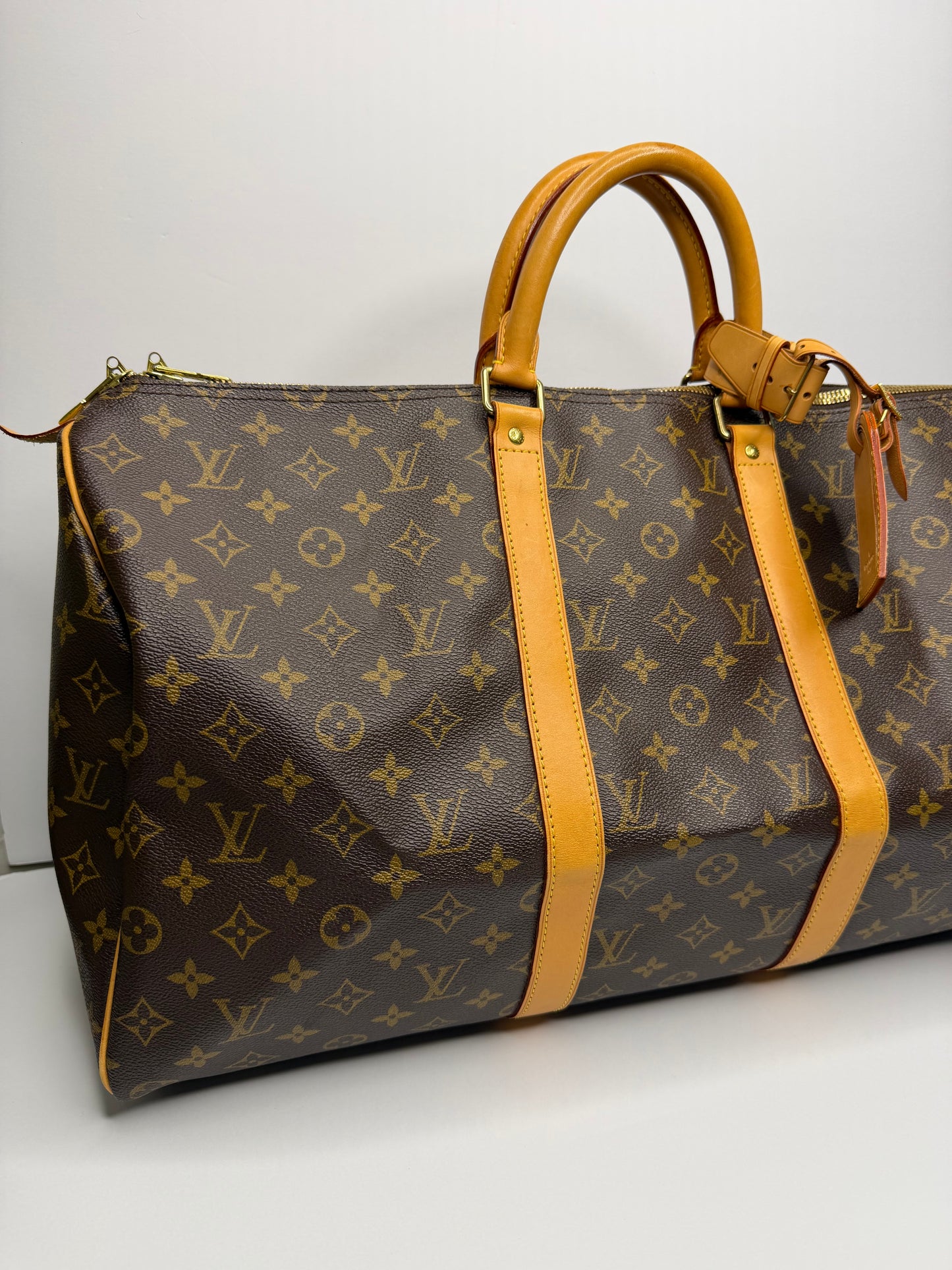 Pre-owned Louis Vuitton monogram canvas Keepall 50 duffel