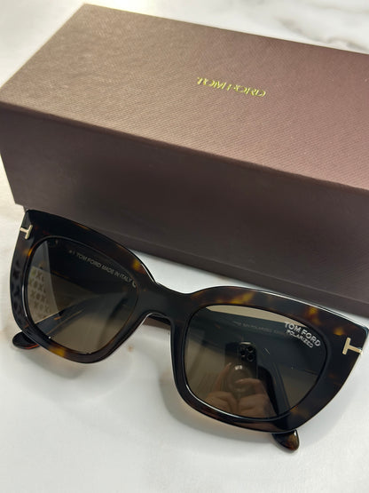 Pre-owned Tom Ford tortoise polarized sunglasses