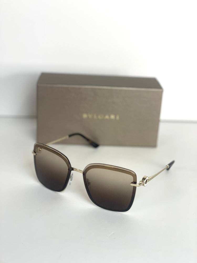 #44 Pre-owned Bulgari pale gold sunglasses