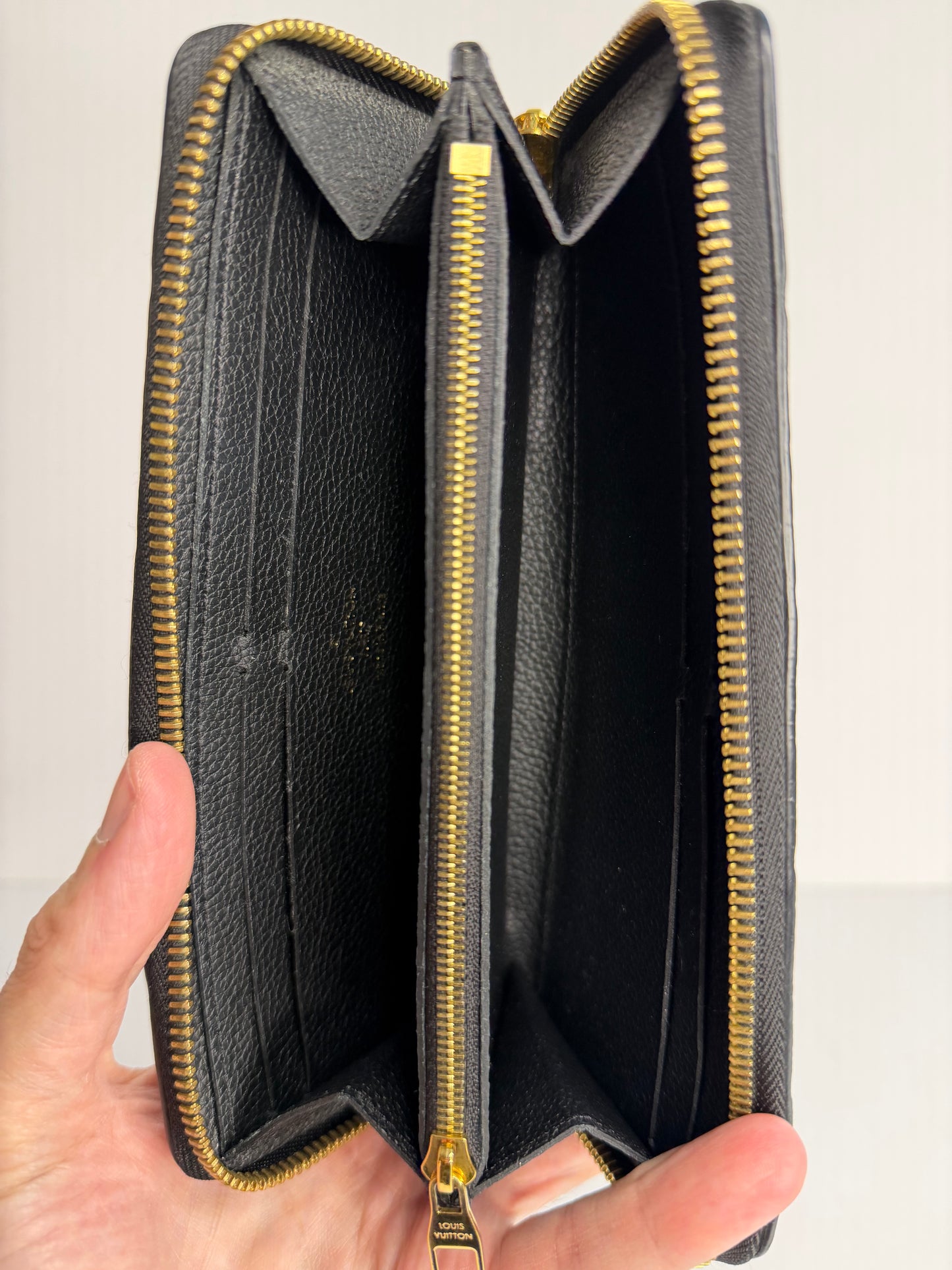 Pre-owned Louis Vuitton Black empriente leather clemence wallet