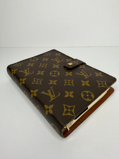 Pre-owned Louis Vuitton monogram canvas agenda MM planner