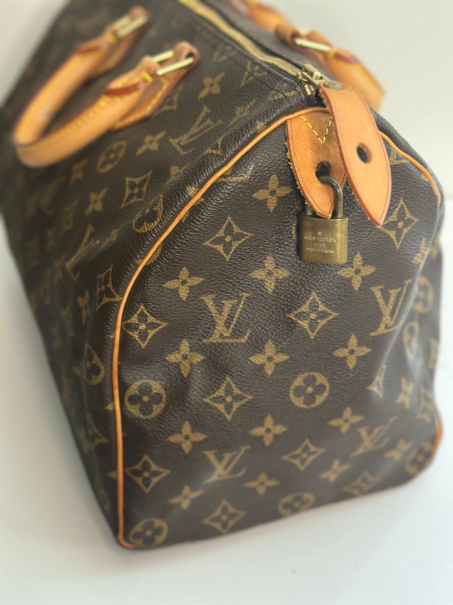 Pre-owned Louis Vuitton monogram canvas speedy 35 Boston bag